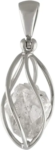 Vista 2 de Starborn Colgante de cristal natural en plata de ley