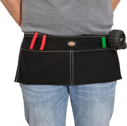 Vista 3 de Dickies Delantal de cintura de trabajo de lona de 2 bolsillos, adecuado para carpinteros, artistas y otros artesanos