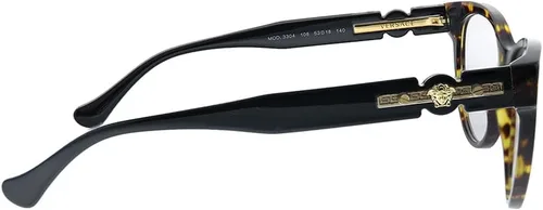 Vista 3 de Versace VE 3304 108 Havana - Lentes de plástico tipo ojo de gato (2.008 in)