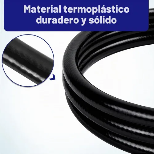 Vista 6 de Flame King Conjunto de manguera de plástico termoplástico de propano de 24 pulgadas, diámetro interior de 3/8 pulgadas, MPT de 3/8 pulgadas x brida