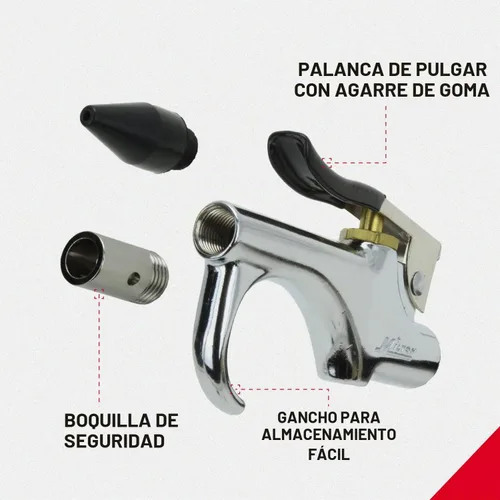 Vista 2 de Milton pistola de soplado estilo palanca NPT 1/4