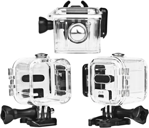 Vista 5 de FitStill Carcasa protectora de buceo impermeable de 196 pies/196.9 ft para Go Pro Hero 5 Session Hero 4 sesiones con soporte de montaje para Go Pro