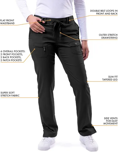 Vista 3 de Adar Pro Scrubs para mujer, pantalones de yoga ajustados para piernas