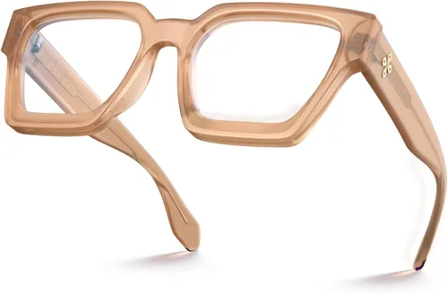 Vista 22 de VISOONE Rectángulo TR90 UV400 - Gafas antirreflejos para computadora Alyssum Blanco