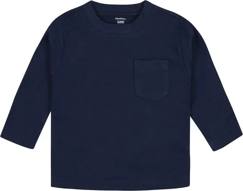 Vista 3 de Gerber Baby Boys' Toddler 3-Pack Long Sleeve Pocket Tees