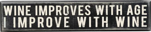 Vista 7 de Primitives by Kathy 18066 Cartel de caja, 7" x 2.5", All You Need... is a Bottle of Wine