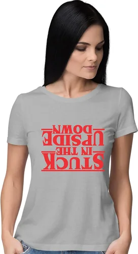Vista 2 de Go All Out Camiseta para mujer Stuck in The Upside Down