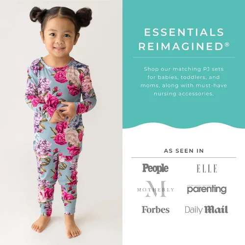 Vista 5 de Posh Peanut Girls Pajamas Set - Soft Viscose from Bamboo Kids Two Piece PJ - Easy Care Toddler Sleepers Little Girl Clothes
