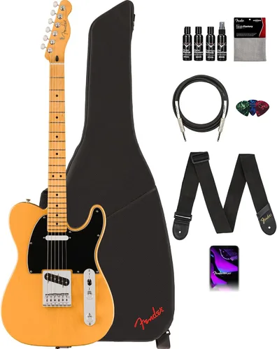 Vista 27 de Fender Player II Modified Telecaster - Paquete de ráfaga de 3 tonos con estuche, correa, cable, juego de púas de 3 piezas y kit de limpieza