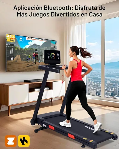 Vista 6 de ATEEDGE Cinta de correr con inclinación automática, 20% de inclinación, 3.0 HP, máquina de correr de 10 MPH, correa ancha de 18.5 pulgadas