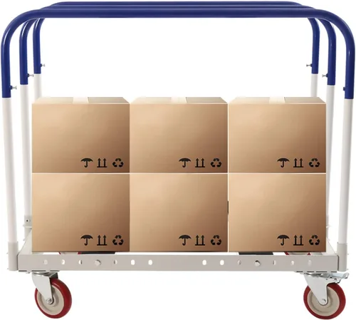 Vista 3 de Carro de hoja de yeso de 1000 libras y plataforma de pared para paneles de pared, carro de plataforma de acero resistente con 4 ruedas giratorias