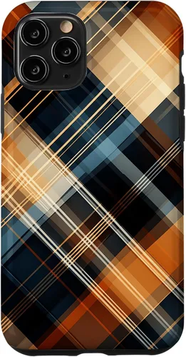 Vista 29 de Navy Black and Orange Plaid Halloween Fall Autumn Pumpkins Case for iPhone 17
