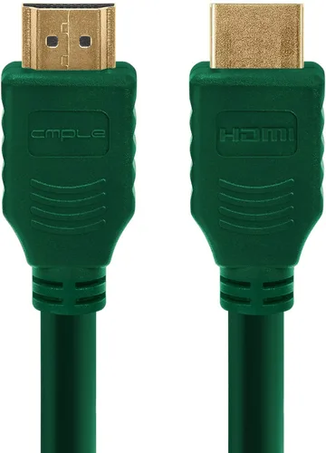 Vista 10 de Cmple - Cable HDMI de alta velocidad HDTV Ultra-HD (UHD) 3D, 4K @60Hz, 18Gbps 28AWG HDMI Cable de retorno de audio de 15 pies, negro
