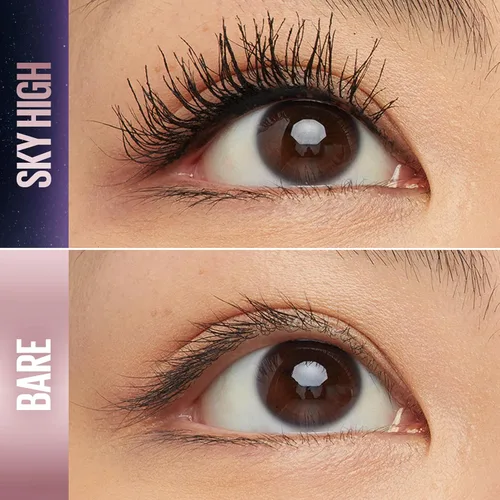 Vista 2 de Maybelline Lash Sensational Sky High - Máscara de pestañas lavable, maquillaje, voluminizadora, alargadora, definidora, rizador, fórmula acumulable