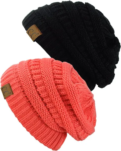 Vista 31 de Gorro a la moda de tejido suave abultado, cálido y elástico de C.C