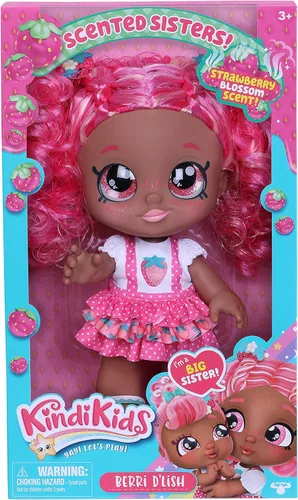 Vista 2 de Kindi Kids Perfumadas Sisters - Muñeca de juego preescolar de 10 pulgadas - Berri D'Lish