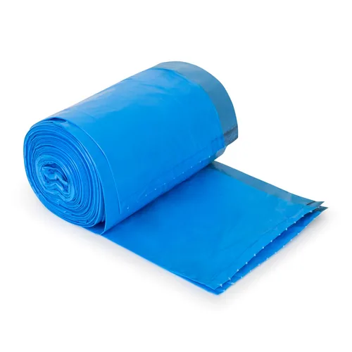 Vista 3 de Plasticplace Bolsas de basura de ajuste personalizado, compatibles con simplehuman Code K (100 unidades) con cordón azul tintado de 10 galones / 38
