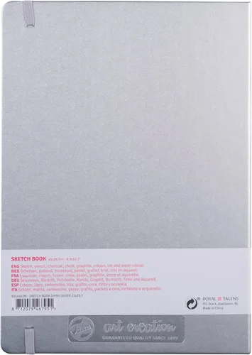 Vista 5 de Talens Art Creation Cuaderno de bocetos 80 hojas, 8.3 in x 11.8 in, plateado brillante