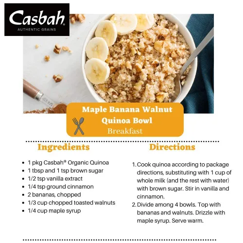 Vista 6 de Casbah Quinoa, grano entero, orgánico, 7 onzas (paquete de 6), súper grano, perfecto para hacer guarniciones fáciles y sabrosas, vegano y vegetariano
