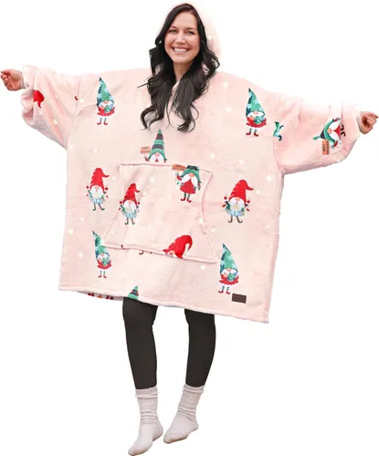 Vista 18 de Catalonia Sudadera con Capucha Manta Extragrande, Cómoda Sudadera Sherpa Usable, Regalo para Ella