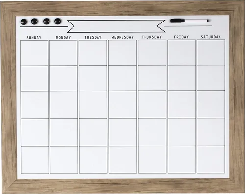 Vista 7 de DesignOvation – Calendario mensual con marco magnético de borrado en seco