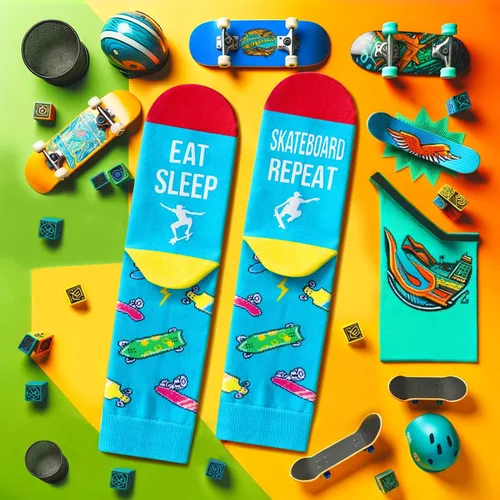 Vista 2 de Zmart Regalos divertidos para volar, correr, softbol, voleibol, patineta, calcetines de piloto
