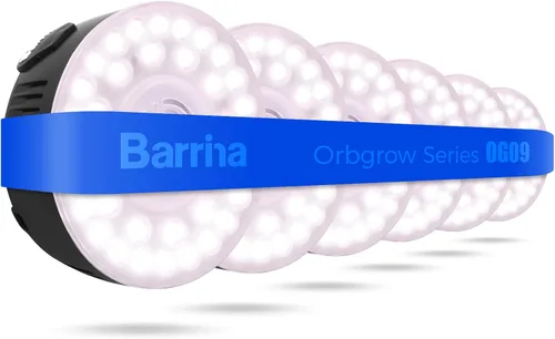 Vista 16 de Barrina Orbgrow OG09 Puck - Luz LED de crecimiento, 5000 K 9 W (equivalente a 135 vatios), luces de plantas para plantas de interior de espectro