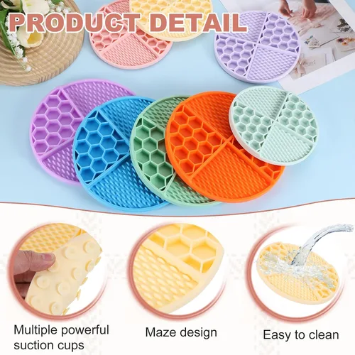 Vista 3 de Cuencos para perros de alimentación lenta, cuenco de comida para perros de comedor lento, amarillo y diámetro: 6.3 pulgadas, diseñado para perros