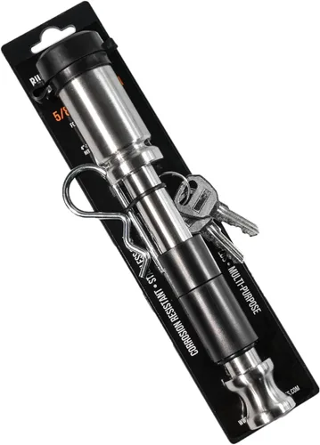 Vista 5 de BulletProof Hitches - Pasador de bloqueo de enganche de remolque de 5/8 pulgadas - Ajuste universal, acero inoxidable, tapa de goma resistente a