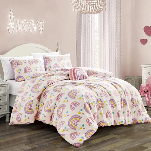 Vista 9 de Juego de edredón de 4 piezas Fire Turck para niños, hermoso diseño de motivos con estampado bordado Motivo bordado de fuego Turck Twin