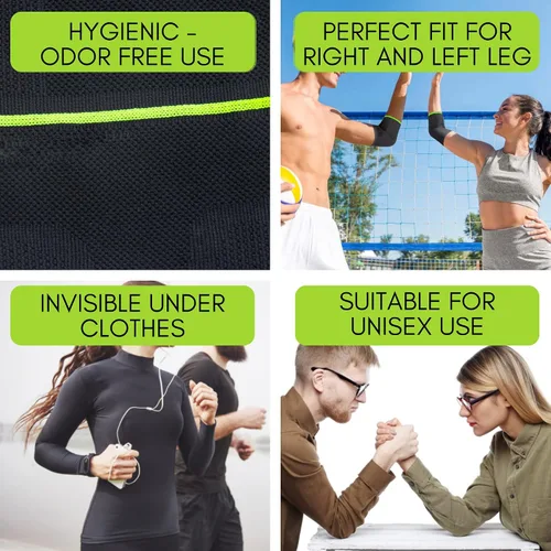 Vista 5 de ikido Manga de compresión para codo, soporte de codo, soporte instantáneo para codo de tenis, codo de golfista, tendinitis, artritis, bursitis