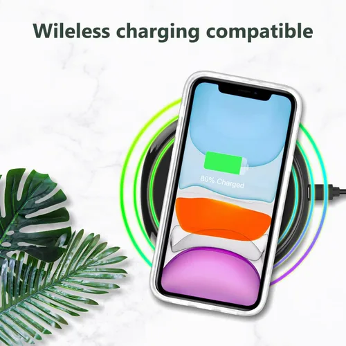 Vista 7 de Funda para iPhone 12 Mini, diseño de mármol con purpurina, delgada, a prueba de golpes, TPU suave de goma de silicona, compatible con iPhone 12 mini