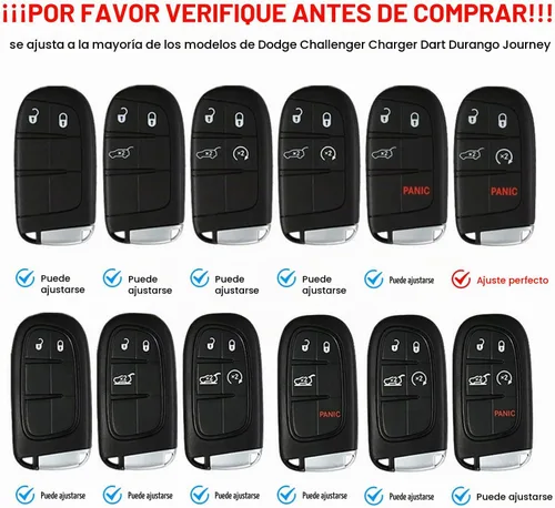 Vista 6 de Funda para llavero para Dodge Accessories de 5 botones Azul