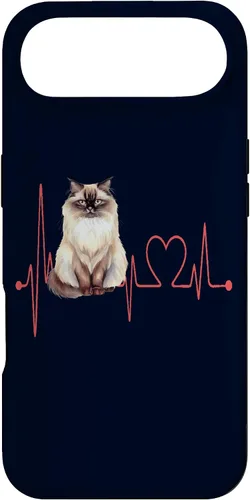 Vista 27 de Himalayan Cat Heartbeat EKG Funny I Love My Cat Case for iPhone 17