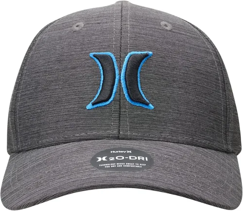 Vista 6 de Hurley Sombrero para hombre - H2O-DRI Max Icon Gorra ajustada elástica de ala curvada