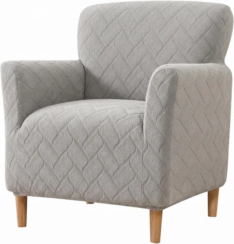 Vista 33 de LiveGo - Funda elástica para sillón de mediados de siglo moderno de 1 pieza, fundas de acento de jacquard para silla con brazos, fundas impermeables