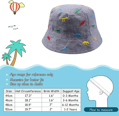 Vista 6 de Sombrero de sol para niños de 0 a 4 años con protección solar