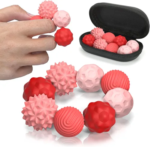 Vista 12 de Juguetes de Bolas Magnéticas Fidget, 8 Piezas Juguetes Sensoriales de Silicona para Alivio del Estrés para Adultos y Adolescentes con Autismo, TDAH