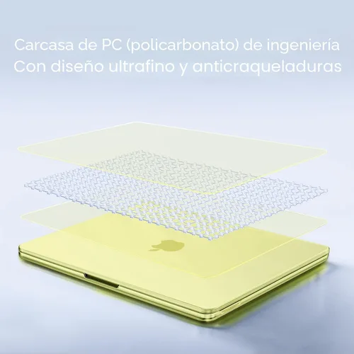 Vista 5 de MOSISO Compatible con MacBook Neo Case 13 pulgadas 2026 A3404 A18 Pro Chip Cristal cítrico
