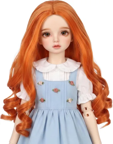 Vista 23 de Peluca larga recta de 8-9 pulgadas 1/3 BJD MSD DOD Pullip Dollfie peluca centro de separación DIY fabricación accesorios para el cabello
