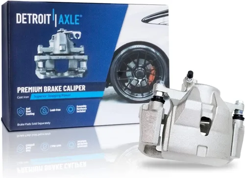 Vista 5 de Detroit Axle - Rotores perforados delanteros de 10.827 in + pinza de freno lateral del pasajero de repuesto para Toyota RAV4 Prius V Lexus HS250H