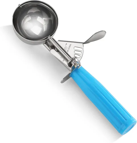 Vista 11 de New Star Foodservice 34905 cuchara de presión para pulgar de grado comercial/cuchara para helado, acero inoxidable 18/8, 0.875 oz, tamaño 40, púrpura