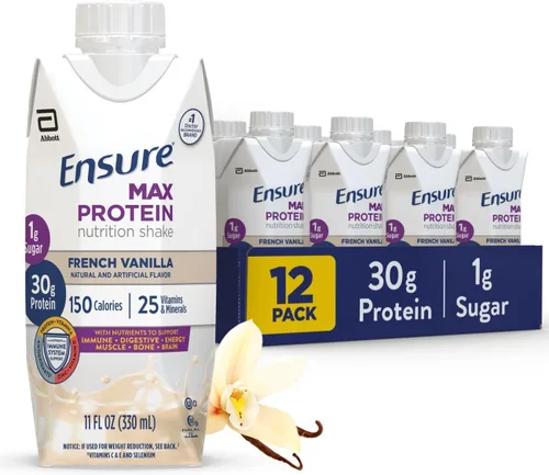 Vista 12 de Ensure Max Protein - Batido de proteína sabor a pastel de cumpleaños Listo para beber 30 gramos de proteína para la salud muscular 1 gramo