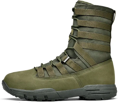 Vista 2 de Kervaky Botas tácticas para hombre, botas militares, botas de combate, botas ligeras, botas de trabajo, botas de senderismo, botas antideslizantes