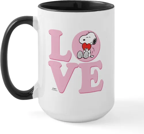 Vista 32 de CafePress SNOOPY Joe Cool - Taza de café de cerámica (15.0 fl oz)