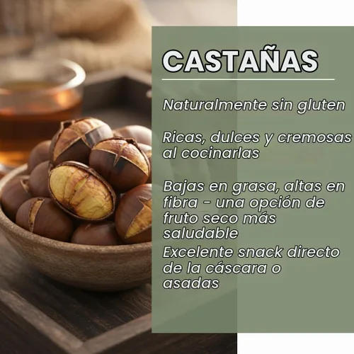 Vista 5 de Castañas, frescas, aprox. 1lb