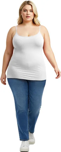 Vista 7 de Emmalise Camisola larga casual básica para mujer, con tirantes ajustables, top en capas