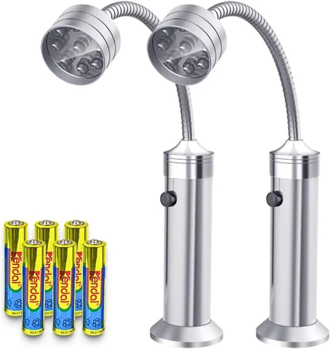Vista 9 de FIREOR - Accesorios de iluminación para parrilla de barbacoa para exterior, luces LED magnéticas para BBQ con cuello de ganso flexible resistente a