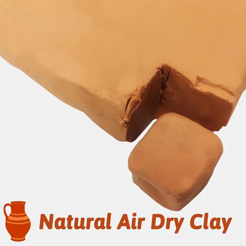 Vista 4 de PINVNBY Natural Terra Cotta - Arcilla de cerámica autoendurecible – Arcilla para hornear de bajo fuego de 11 libras para adultos, clase de arte