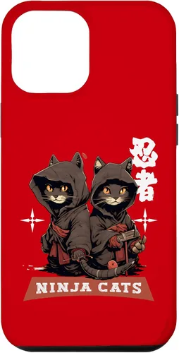 Vista 25 de iPhone 16 Kawaii Japanese Writing Samurai Ninja Cats Samurai Case